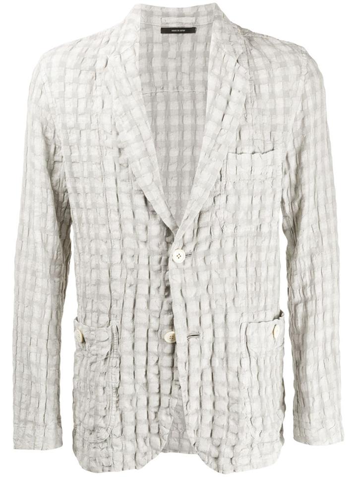 Issey Miyake Men Textured Blazer - Grey