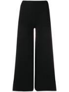 Moschino Cropped Flare Trousers - Black