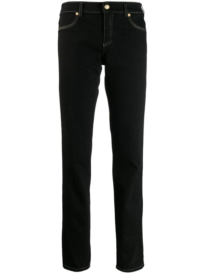 Versace Jeans Couture Contrast Stitching Jeans - Black