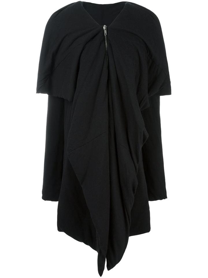 Rick Owens Lilies V-neck Draped Coat