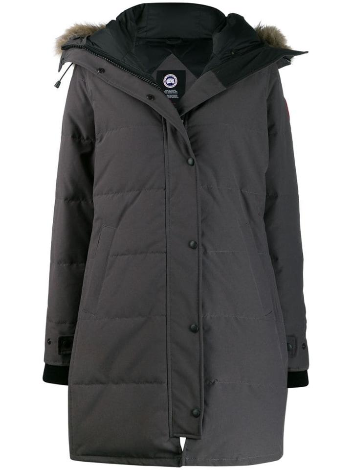 Canada Goose Fur Trim Parka - Black
