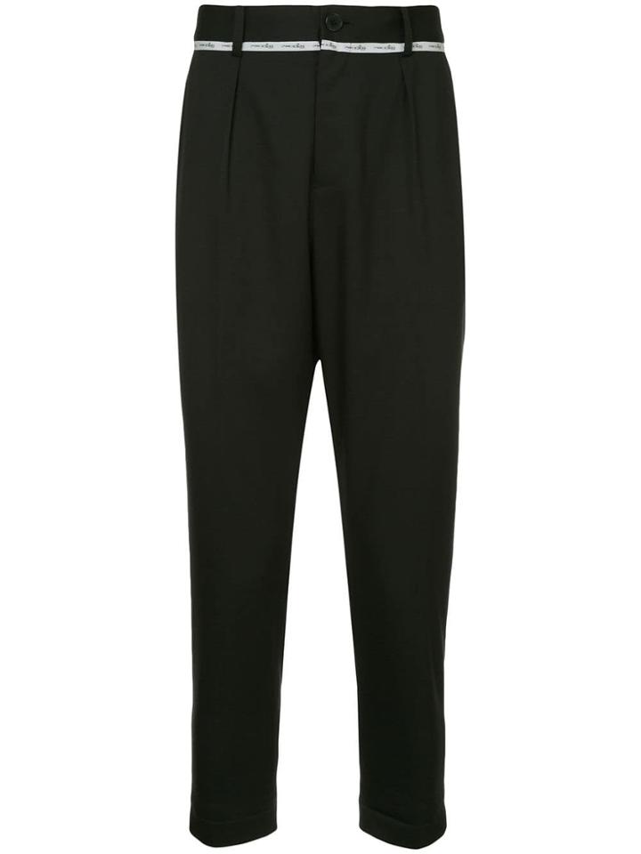 Yoshiokubo Cropped Tailored Trousers - Black