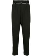 Yoshiokubo Cropped Tailored Trousers - Black