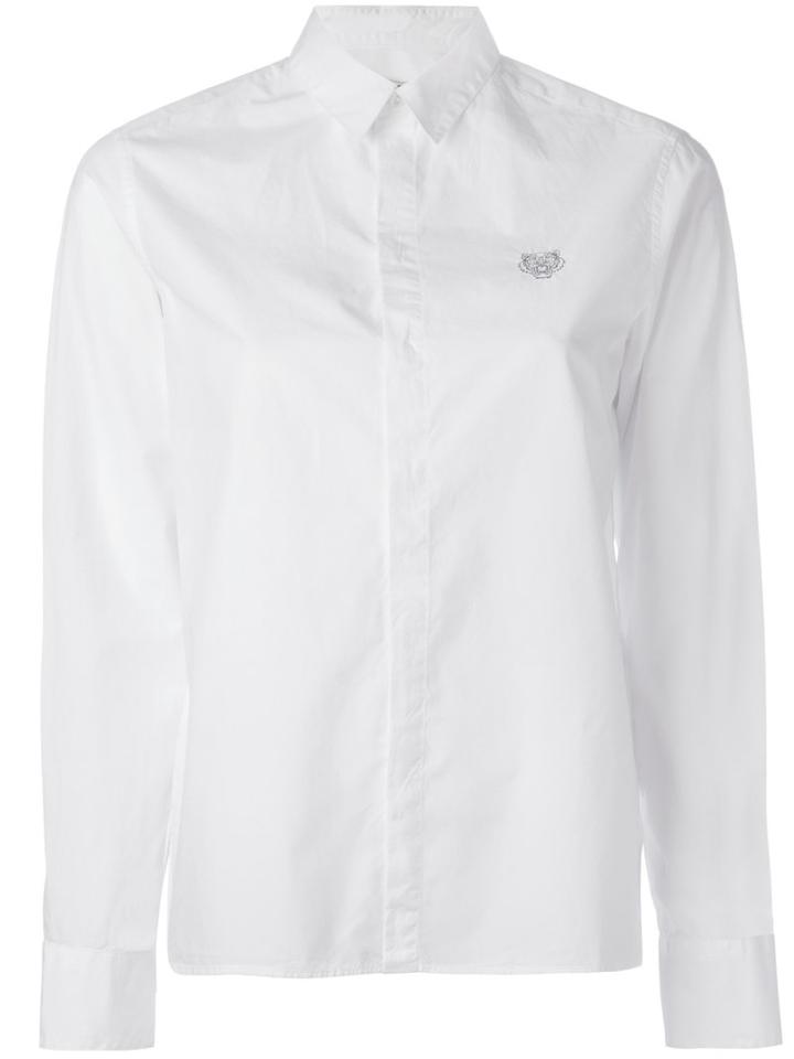 Kenzo Mini Tiger Shirt, Size: 34, White, Cotton