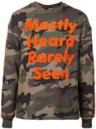Mostly Heard Rarely Seen Camouflage Print Sweatshirt - Green