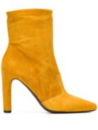Del Carlo Pointed Ankle Boots - Yellow