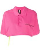 Mia-iam Cropped Polo Shirt - Pink