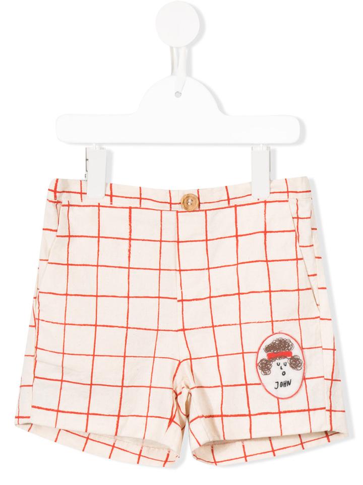 Bobo Choses - Checked Shorts - Kids - Cotton - 6 Yrs, White
