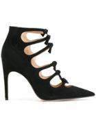 Sergio Rossi Strappy Bow Pointed Toe Pumps - Black