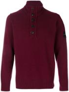 Stone Island Zipped High Neck Sweater - Pink