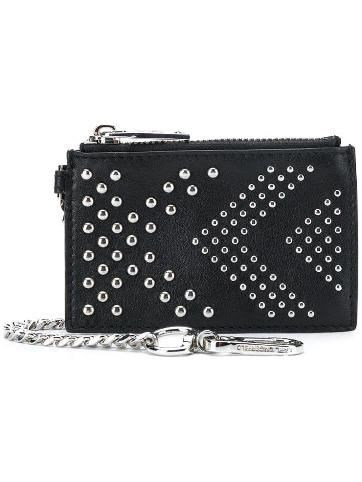 Karl Lagerfeld Karl X Kaiarocky Coin Purse - Black