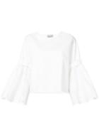 Sea - Bell Sleeved Top - Women - Cotton - 6, White, Cotton
