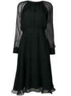 Rochas Long Sleeve Dress - Black
