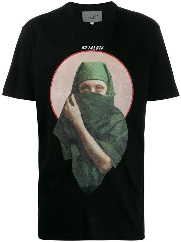 Icosae Lady Print T-shirt - Black