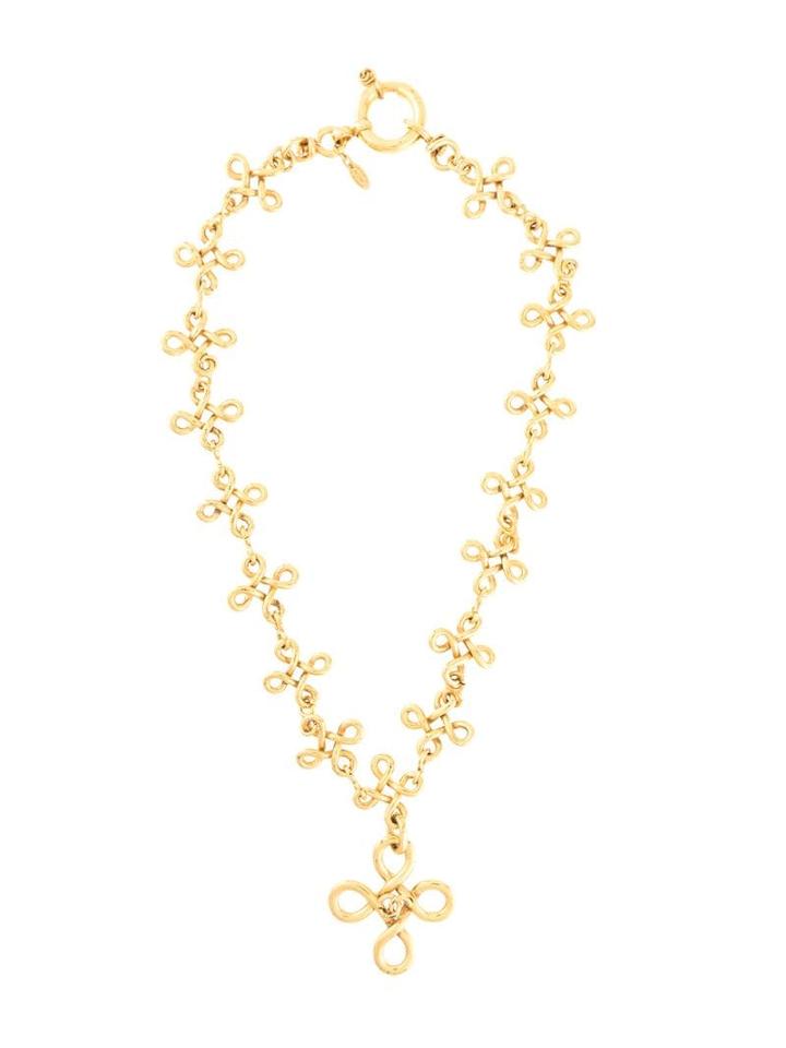 Chanel Pre-owned 1993 Cc Loops Long Necklace - Gold