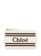 Chloé Logo Zipped Wallet - White
