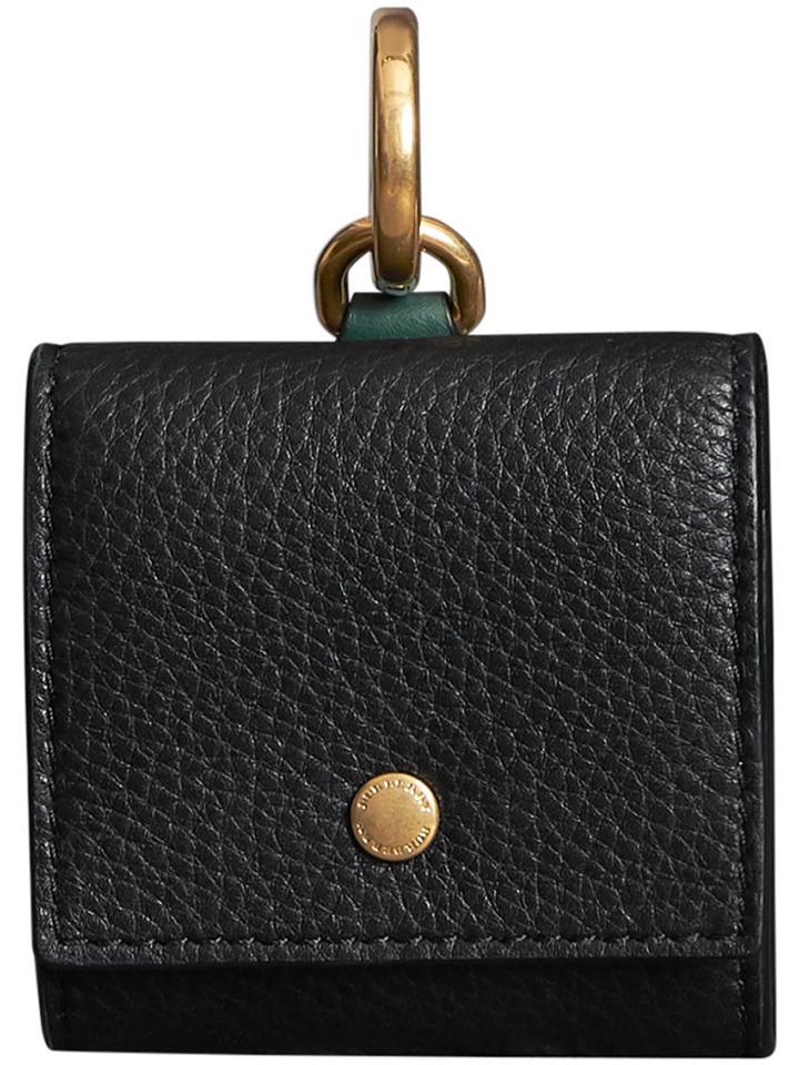Burberry Small Square Leather Coin Case Charm - Black