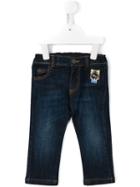 Fendi Kids - 'monster' Patch Jeans - Kids - Cotton/spandex/elastane - 12 Mth, Toddler Boy's, Blue