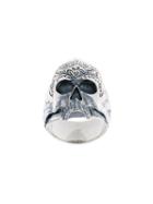 Maison Recuerdo Mexican Skull Ring, Adult Unisex, Size: 59.5, Metallic, Silver