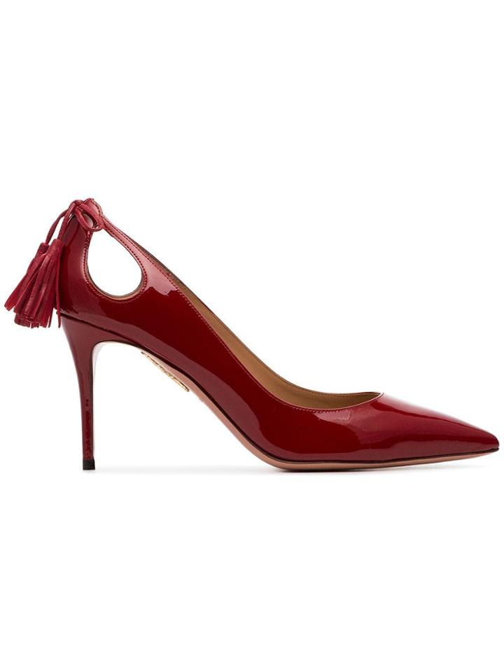 Aquazzura Patent Leather Forever Marilyn Pumps - Red