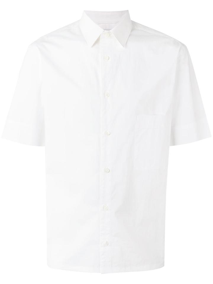 Lemaire Chest Pocket Shortsleeved Shirt, Men's, Size: 48, White, Cotton