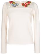 Red Valentino Floral Embroidered Jumper - Nude & Neutrals