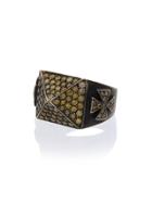 Loree Rodkin 18k Gold And Topaz Pyramid Pave Ring - Yellow