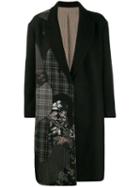 Antonio Marras Asymmetric Print Midi Coat - Black
