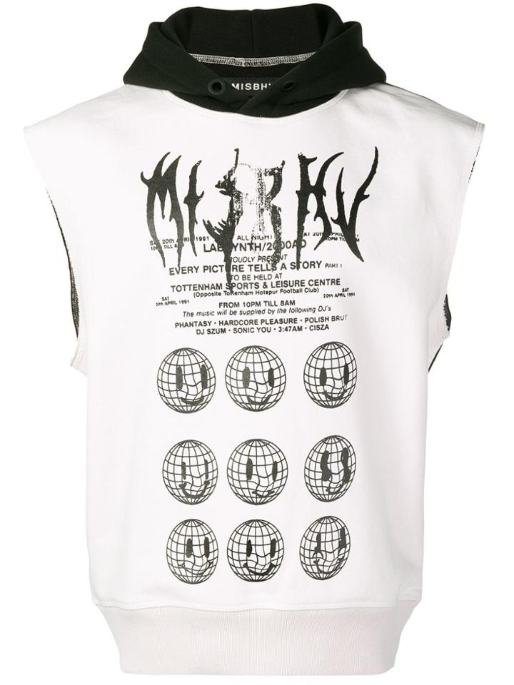 Misbhv Front Logo Sleeveless Hoodie - Black