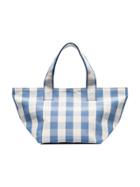 Trademark Blue And White Gingham Grocery Small Tote Bag