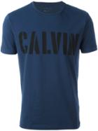 Calvin Klein Jeans Logo Print T-shirt, Men's, Size: Medium, Blue, Cotton/spandex/elastane