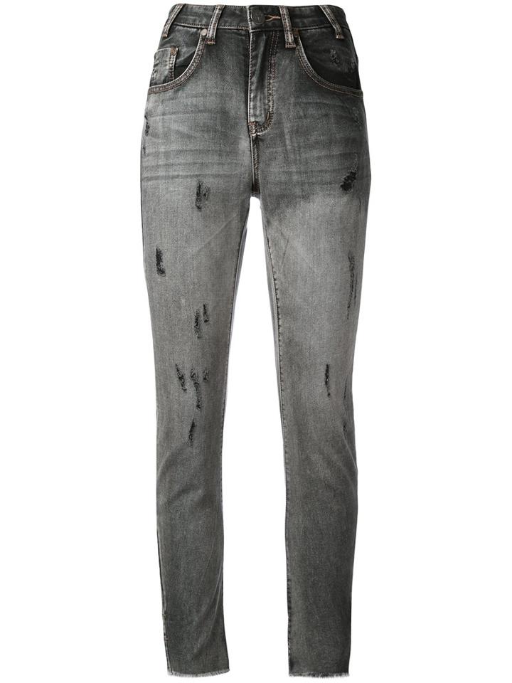 One Teaspoon - Cropped Super Skinny Jeans - Women - Cotton/polyester/spandex/elastane - 29, Black, Cotton/polyester/spandex/elastane