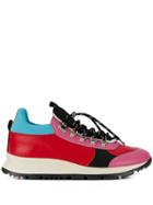 Philippe Model Colour Blocked Low Top Sneakers - Red