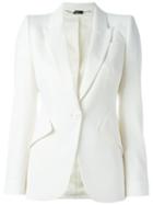 Alexander Mcqueen Fitted Blazer, Women's, Size: 42, Nude/neutrals, Cupro/virgin Wool