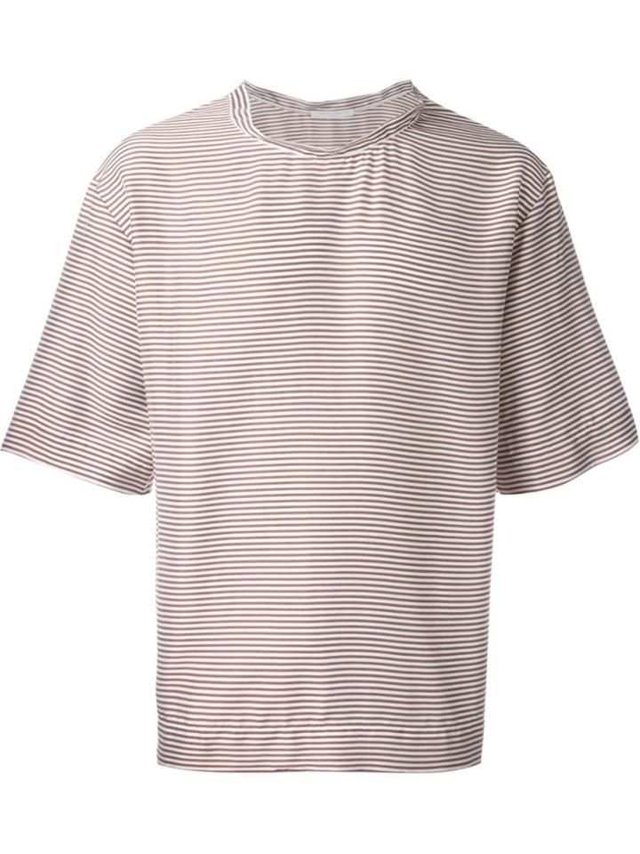 Lucio Vanotti Striped Boxy T-shirt - White