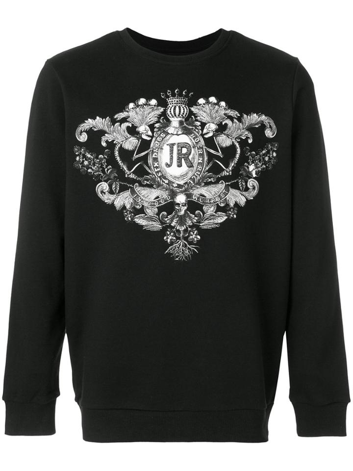 John Richmond Chest Print Sweatshirt - Black