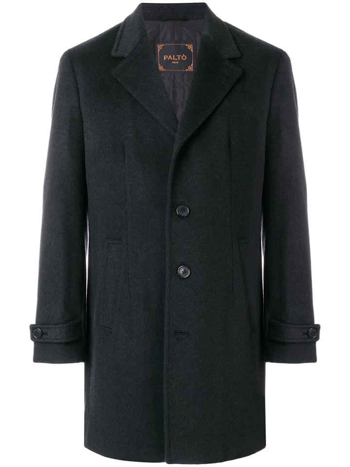 Paltò Classic Single-breasted Coat - Black