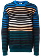Kenzo Stripe Knitted Sweater, Men's, Size: Xs, Black, Polyamide/cotton