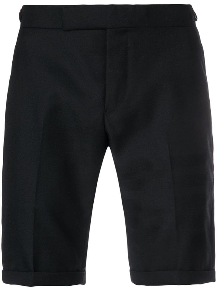 Thom Browne Sateen 4-bar Silk Tipping Short - Black