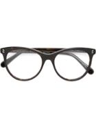 Stella Mccartney - Cat Eye Frame Glasses - Women - Acetate - One Size, Brown, Acetate