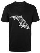 Lanvin Whale Print T-shirt, Men's, Size: Large, Black, Cotton