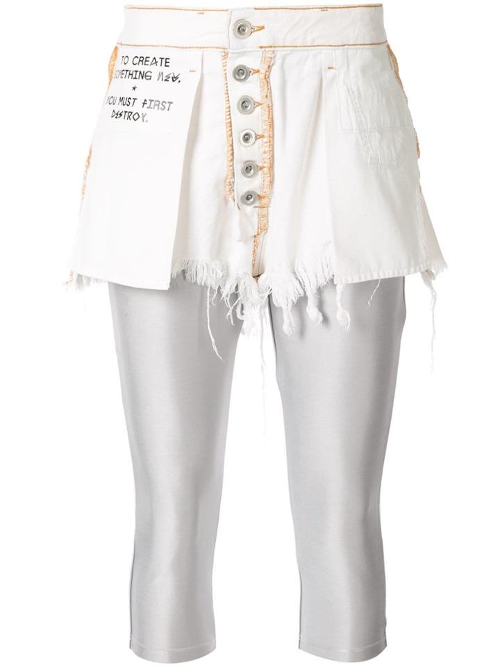 Unravel Project Button-up Shorts - White