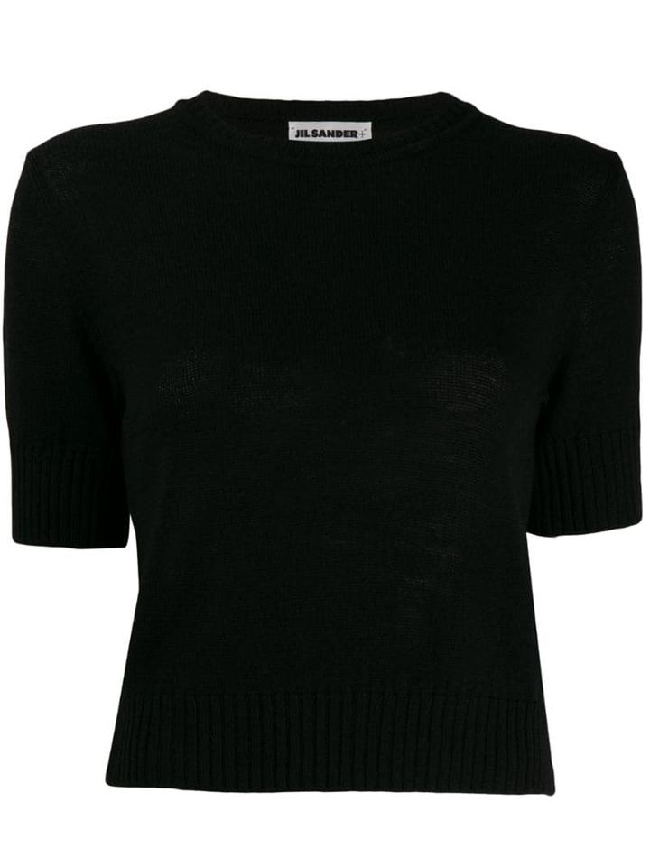 Jil Sander Knitted Short-sleeve Top - Black
