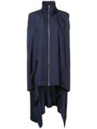 Dion Lee Sleeveless Poncho Parka, Women's, Size: 6, Blue, Nylon