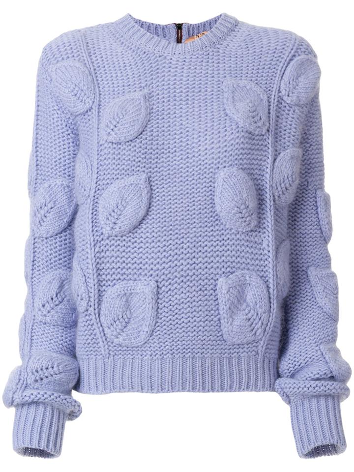 No21 Chunky Crew Neck Jumper - Blue