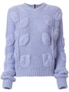 No21 Chunky Crew Neck Jumper - Blue