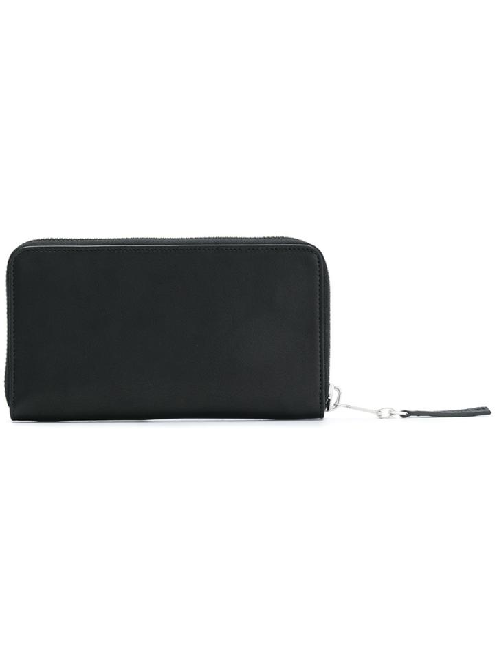 Rick Owens Zipped Continental Purse - Black