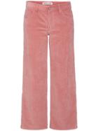 Sandy Liang Pink Cropped Corduroy Trousers - Pink & Purple