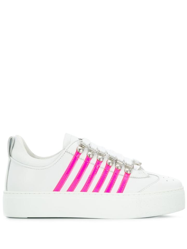 Dsquared2 Striped Sneakers - White