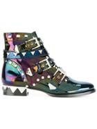 Sophia Webster Holographic Biker Boots - Black